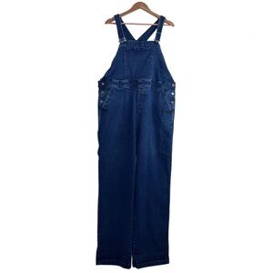 Universal Standard Casey Classic Sz M Dark Indigo Denim Stretch Overalls